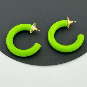Vintage electric green earrings